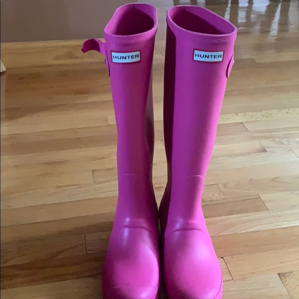 Hot Pink Hunter Boots Great Buy!